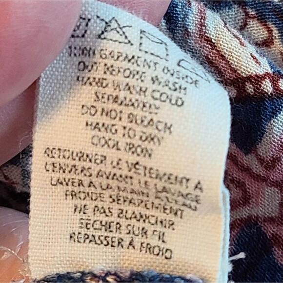 Billabong Basking Sun Boho Floral Mini Dress Bell Flutter Sleeve Beachy Sz S - Picture 16 of 16